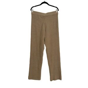 Aritzia Wilfred Free Straight Leg Brown Fuzzy Pull On Pants LARGE